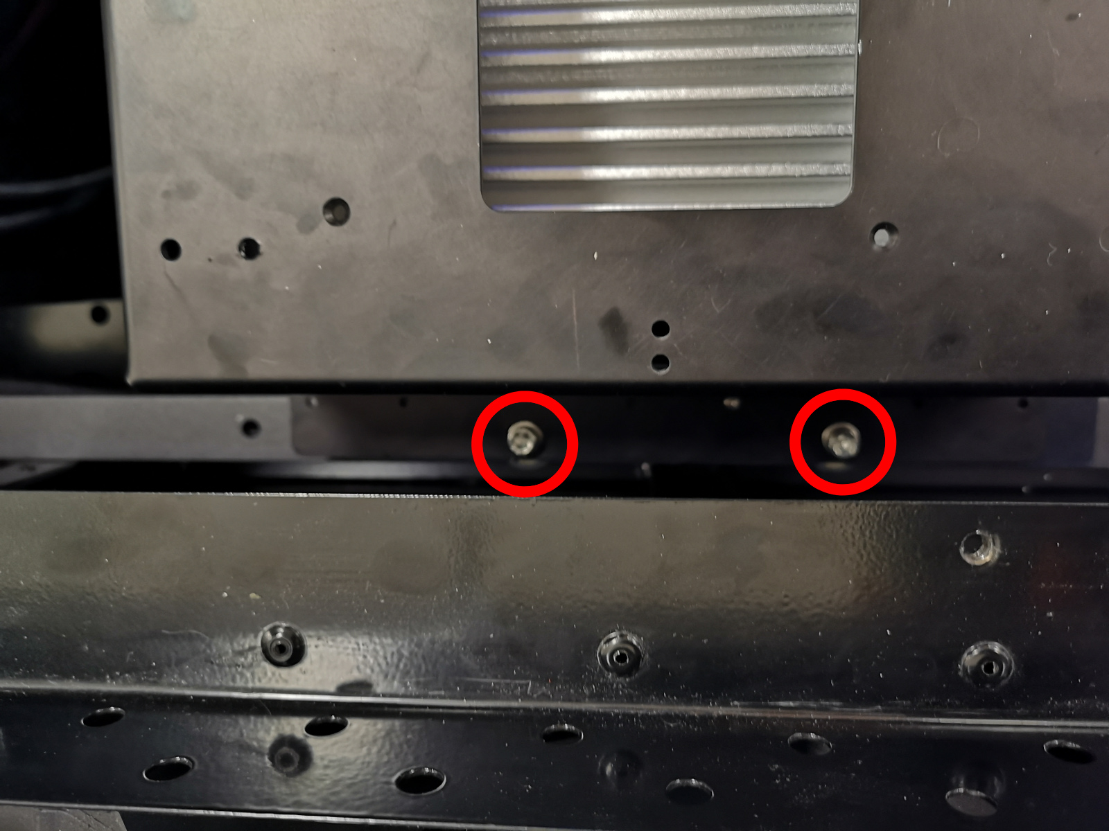 Screws on the right