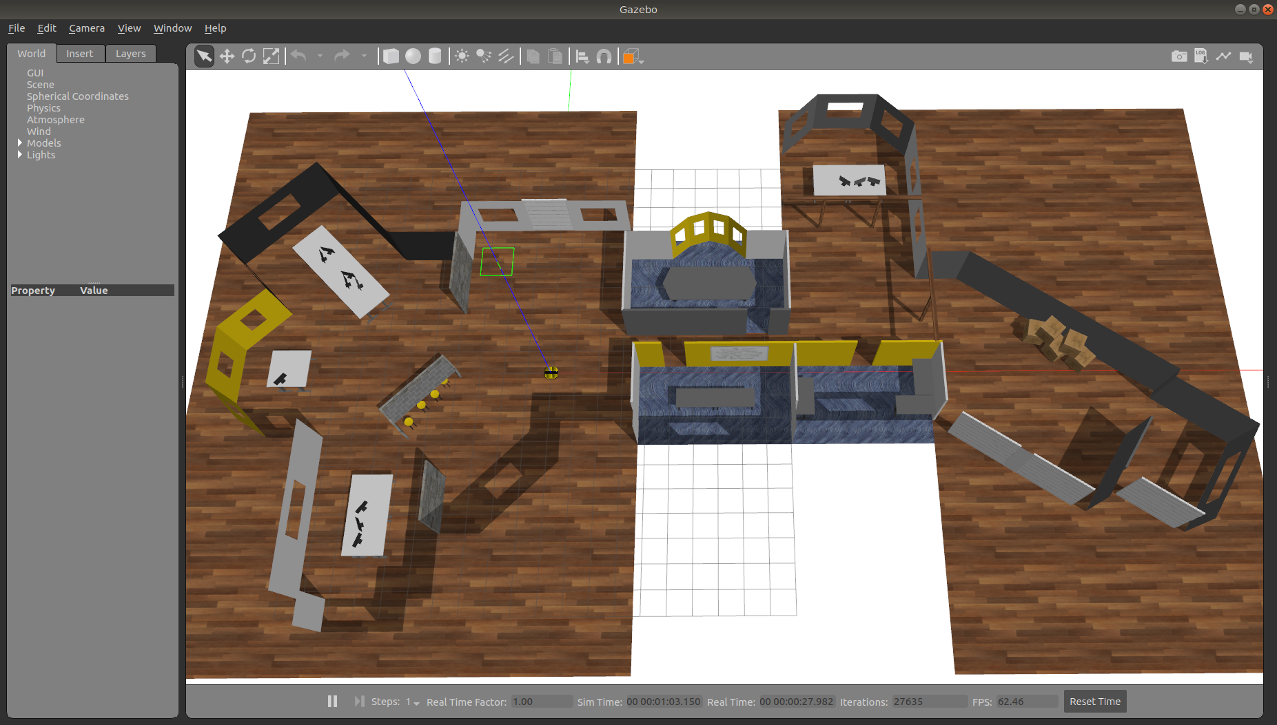 The layout of Office World